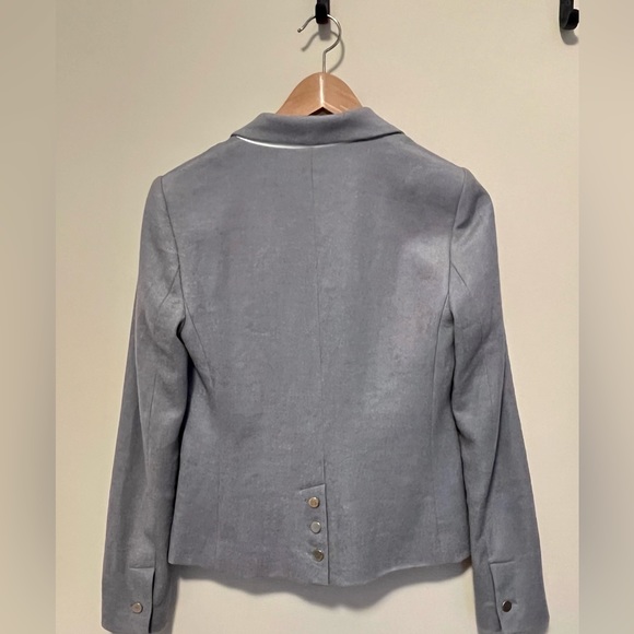 Anthropologie Cartonnier Gray Wool Blazer with Gold Buttons - Picture 4 of 8